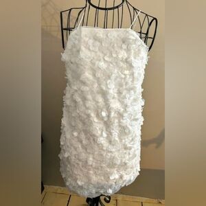 size  large  womens formal dress dance party bling off white bodycon sexy